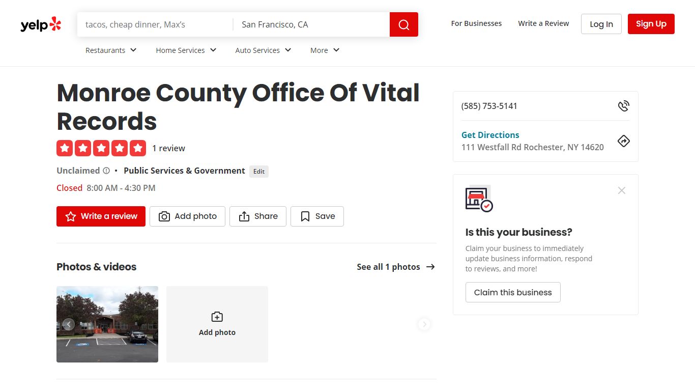 Monroe County Office Of Vital Records - Rochester, NY